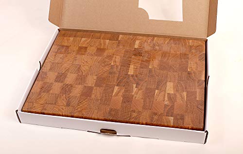 MTM WOOD Tablas de Cortar Cocina de Madera Roble, Tablas de Picar de Tamaño Diferente y de Espesor 3 y 4 cm, Ideal para Cortar Carne Verdura Pescado Pan (40 x 30 x 4 cm)