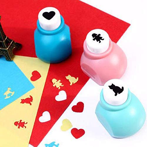 MUCHEN SHOP Perforadoras de Papel,8 Pack Mini Troqueladores de Papel Craft Punch Paper Shaper Impresión Perforadores Formas Punzón de Papel para Manualidades para Tarjetas de Navidad o de Celebración