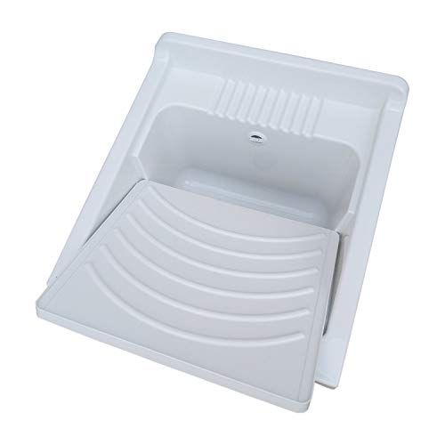 Mueble de 45 x 50 cm, kit de lavabo de resina y PVC, color blanco