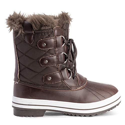 Mujer Nieve Bota Nylon Corto Nieve Lluvia Caliente Impermeable Botas - Castaño - 37