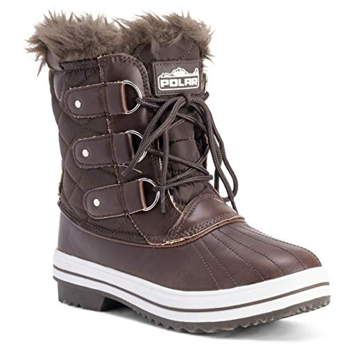 Mujer Nieve Bota Nylon Corto Nieve Lluvia Caliente Impermeable Botas - Castaño - 37