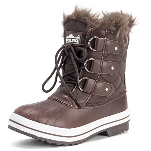 Mujer Nieve Bota Nylon Corto Nieve Lluvia Caliente Impermeable Botas - Castaño - 37