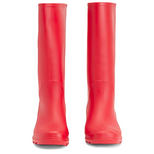 Mujer Original Alto Estiércol Invierno Nieve Impermeable Lluvia Botas De Goma Botas - Rojo - UK6/EU39 - BL0279