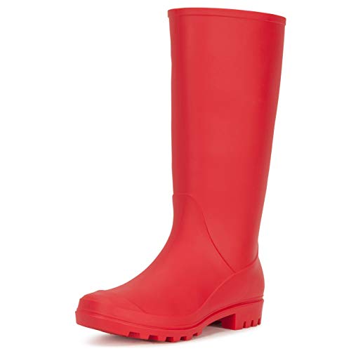 Mujer Original Alto Estiércol Invierno Nieve Impermeable Lluvia Botas De Goma Botas - Rojo - UK6/EU39 - BL0279