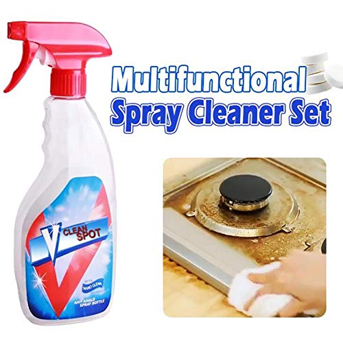 Multi Functional efervescent Spray Cleaner Set, Limpiador de espray efervescente para todo hogar de limpieza con 1 botella de spray Concentrado Home Cleaning Tool (10 piezas con botella) (02)