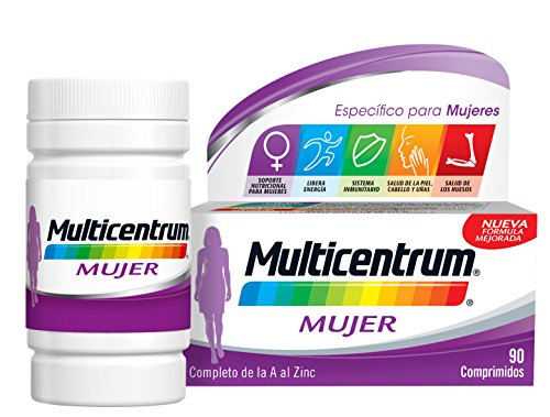 Multicentrum Mujer, Complemento Alimenticio con 13 Vitaminas y 11 Minerales, para Mujeres a partir de 18 años - 90 Comprimidos