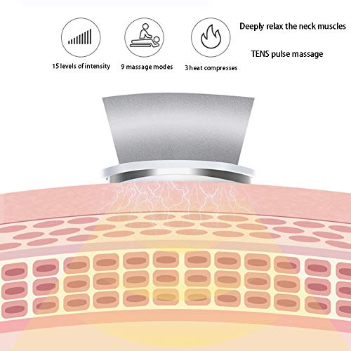 Multifuncional, Masajeador Eléctrico De Cuello, Protector De Cuello Inteligente, Vibración De Velocidad Múltiple, para El Hogar, La Oficina, Los Viajes, El Vehículo