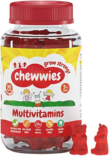 Multivitamínicos - Gomitas masticables - Vegetarianas, Veganas, Halal, Sin Azúcar y Sin Gluten, No-GMO - para adultos y niños llenos de vitaminas esenciales y micronutrientes por Chewwies Vitaminas