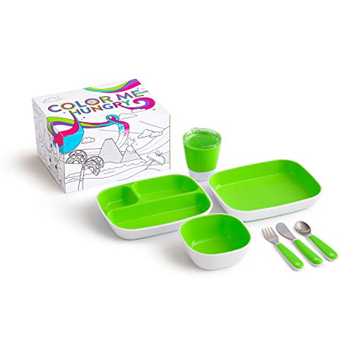 Munchkin 051758 - Set de vajilla para niños, Verde