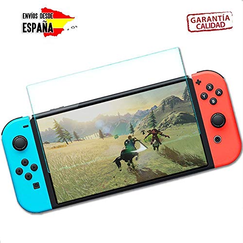 MUNDDY Protector de Pantalla de Cristal Templado para Nintendo Switch Espesor 0,30 mm,2.5D Round Edge,[9H Dureza] [Alta Transparencia] [Envio urgente 48H] (10 Protectores)