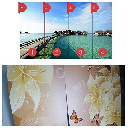 Mural 4D grande para pared de playa tropical naranja verde amarillo zumo moderno de alta definición de seda para decoración de pared para sala de estar 250 cm de ancho x 160 cm de alto.