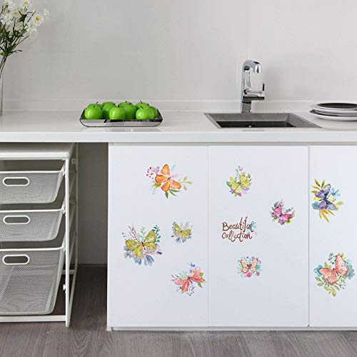 Mural ZOZOSO Pintado A Mano Mariposa Con Corazón Pegatinas Armario Refrigerador Puerta Armario Regalos Para Niños Pegatinas De Pared Decorativos Para Mapear