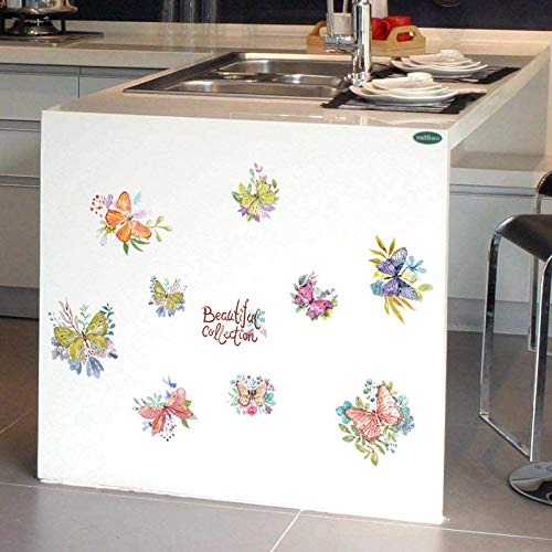 Mural ZOZOSO Pintado A Mano Mariposa Con Corazón Pegatinas Armario Refrigerador Puerta Armario Regalos Para Niños Pegatinas De Pared Decorativos Para Mapear