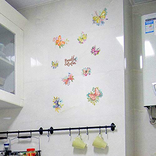 Mural ZOZOSO Pintado A Mano Mariposa Con Corazón Pegatinas Armario Refrigerador Puerta Armario Regalos Para Niños Pegatinas De Pared Decorativos Para Mapear