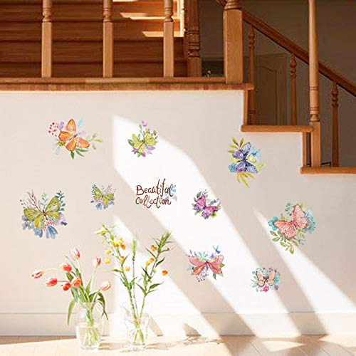 Mural ZOZOSO Pintado A Mano Mariposa Con Corazón Pegatinas Armario Refrigerador Puerta Armario Regalos Para Niños Pegatinas De Pared Decorativos Para Mapear