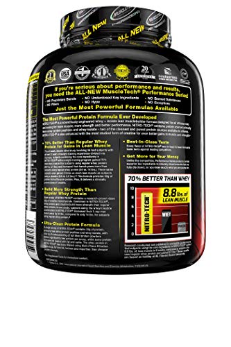 Muscletech Suplemento para Deportistas Nitro Tech Performance Series, Sabor de Chocolate - 1800 gr