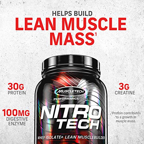 Muscletech Suplemento para Deportistas Nitro Tech Performance Series, Sabor de Chocolate - 1800 gr