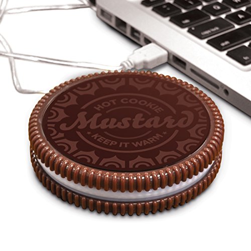 Mustard Hot Cookie - Calentador de tazas (conexión USB), diseño de galleta