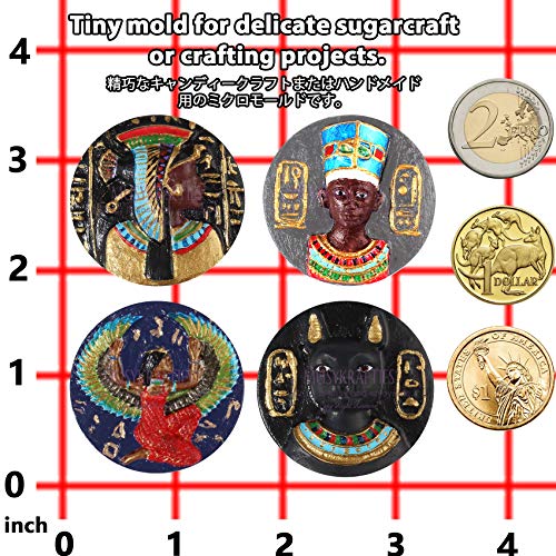 musykrafties Antiguo Egipto Monedas Inspirado Dulces de Chocolate Molde de Silicona para Tarta Decoración, Manualidades