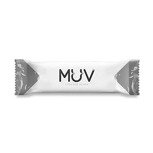 Muv Food For Action - Barras de proteína bajas en azúcar sabor doble chocolate, 12 unidades de 30 g