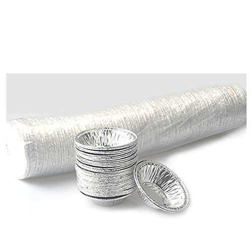 MUXItrade 250 Platos Desechables de Aluminio Para la Olla de Tartaleta y Empanada, la Hojuela de Olla Desechables, la Olla de Barbacoa Desechable y Los Platos de Barbacoa Desechables