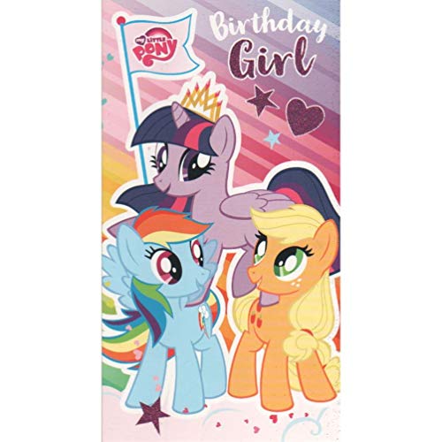 My Little Pony MP015 It'S Your Time To Shine! Happy Birthday - Tarjeta de felicitación de cumpleaños, diseño de ponis
