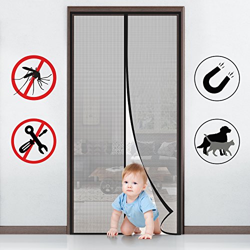 MYCARBON Mosquitera para puerta Protección contra insectos magnético(90 * 210)