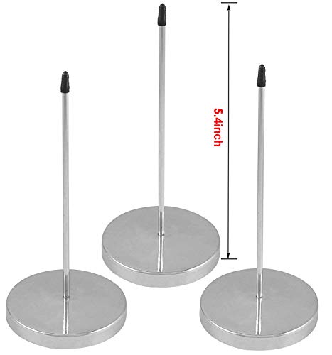 Mydio The Office - Soporte para recibos de alambre con eje de recepción, 5,1 pulgadas, recto, papel de varilla, soporte para recibos de notas, horquilla y pinchos (3 unidades)