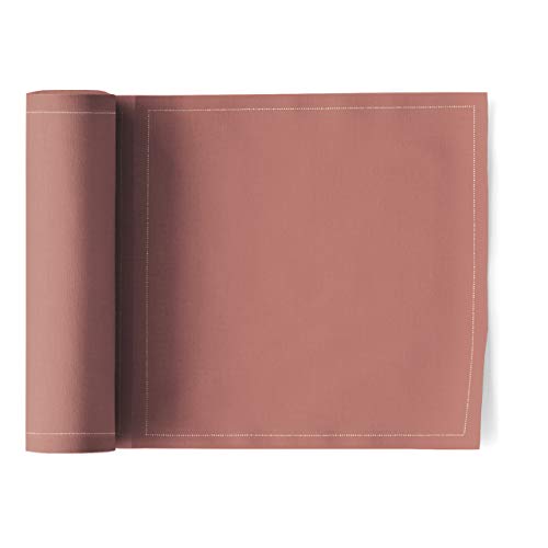 MYdrap SA21/811 – 1 MY Tela Mesa 20 x 20 cm-idéale para Fiesta, cumpleaños, Cocktail-Rouleau de 25 servilletas Polvo, algodón, Rosa, 5 cm