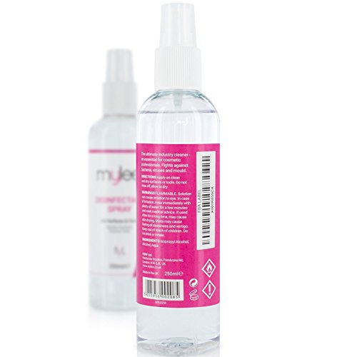 Mylee Spray Antiséptico Desinfectante 250ml, para Limpiar Superficies de Salones de Belleza, Herramientas y Equipos de Manicura y Pedicura, Limpiador para Rodillo Dermatológico