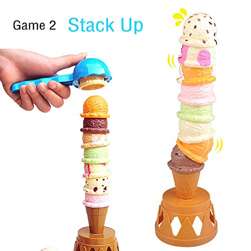 Mymiyou helado apilado Torre de Equilibrio juego de los alimentos Juegos de imaginación conjunto de juguete para niños