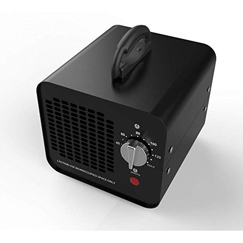 MyWave Generador de Ozono MWPS-GOZ Potencia de 100W Elimina Eficazmente Olores Humo Bacterias Bajo Nivel de Ruido Negro