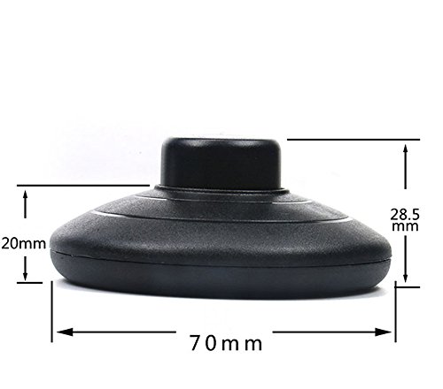 MZMing [1 Pack] Interruptor de presión en línea para pie para lámpara estándar para 2 o 3 Core Flex In Black para lámpara de pie y mesa - Interruptor de 70 mm de diámetro