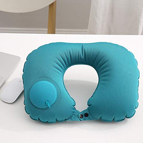 N / A Nueva Práctica Almohada Inflable en Forma de U Prensa portátil Cuello Acogedor Oficina de Viaje Soporte de avión Reposacabezas para Adultos / niños 35 X24 X10.5cm