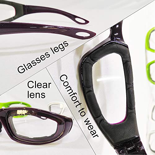 NA 4 Pares Cebolla Goggles Gafas Rebanar Cocina Corte Picar Picado Ojo Proteja Cebolla Gafas Profesionales, duraderas y sin rasgones para Uso en el hogar y la Cocina