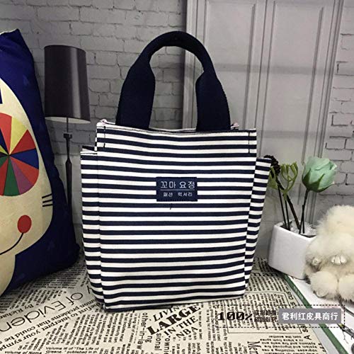 NA Lady Mujeres Bolso Poliéster Señoras Bolsos de impresión Bolsa de Almuerzo portátil Bolsa Caja de Almacenamiento Bolsa de Picnic, Azul Cielo