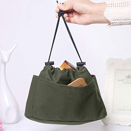 N\A Organizador de Maquillaje, Resistente al Desgaste Organizador Bolsa Bolsa hermética Maquillaje movible del Organizador con Compartimentos Viaje del almacenaje del Bolso (Color : Green L)