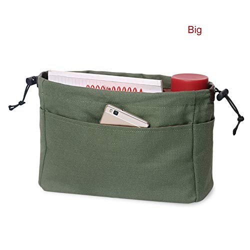 N\A Organizador de Maquillaje, Resistente al Desgaste Organizador Bolsa Bolsa hermética Maquillaje movible del Organizador con Compartimentos Viaje del almacenaje del Bolso (Color : Green L)