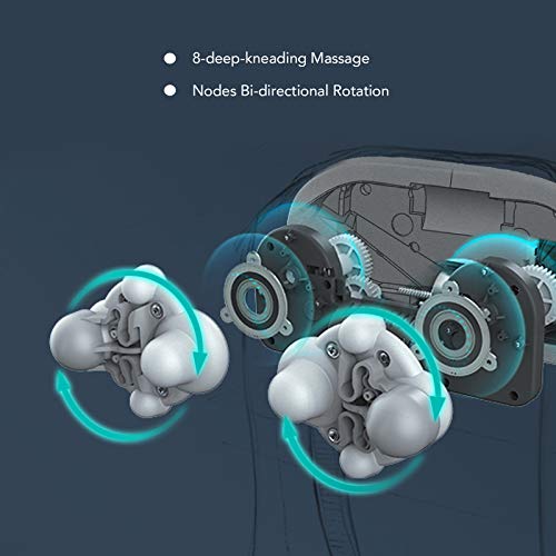 Naipo Masajeador Eléctrico de Hombros y Cuello con Función de Calor, Masaje de Rotación 3D, Velocidad Ajustable para la Casa, la Oficina o el Coche