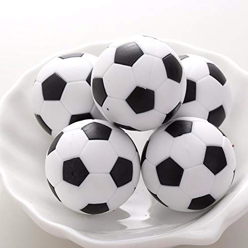 Naisicatar Reemplazo 6Pcs Mini balones de plástico Bola de Mesa Juego de fútbol Negro y Negro Juguete Interesante