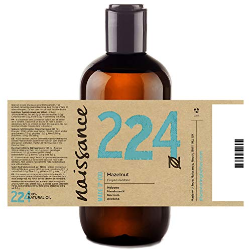 Naissance Aceite Vegetal de Avellana - 100% puro, refinado, vegano y no OGM - 500ml (2 x 250ml)