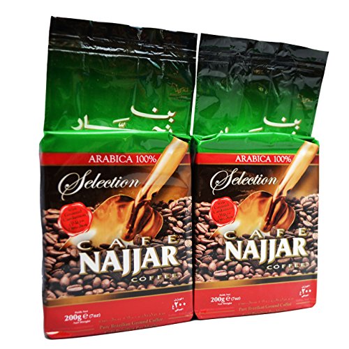 Najjar 100% ARÁBICA Café con cardamomo molido 200g (Pack de 2)