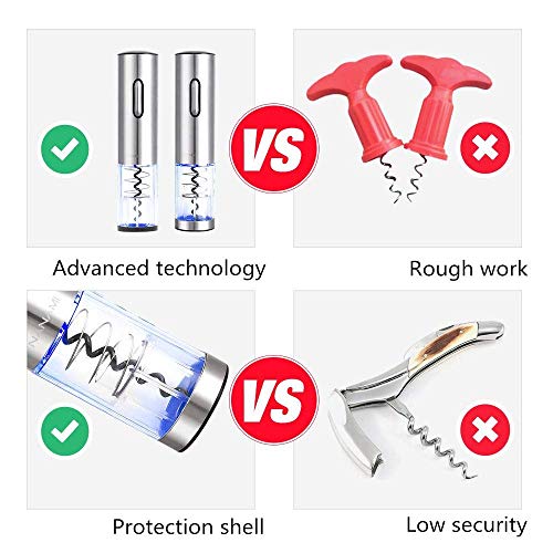 NANAMI Sacacorchos Eléctrico Inalámbrico, Estuche con Cortador de Cápsulas y Base de Recarga, El Regalo Ideal para los Amantes del Vino y la Enología