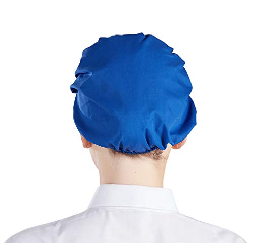 Nanxson 3pcs Unisex Color sólido Taller Industrial Sombreros de Cocina de Trabajo Protectores CF9035 (Azul * 3 Piezas, Grande)