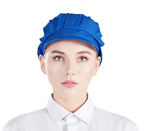 Nanxson 3pcs Unisex Color sólido Taller Industrial Sombreros de Cocina de Trabajo Protectores CF9035 (Azul * 3 Piezas, Grande)