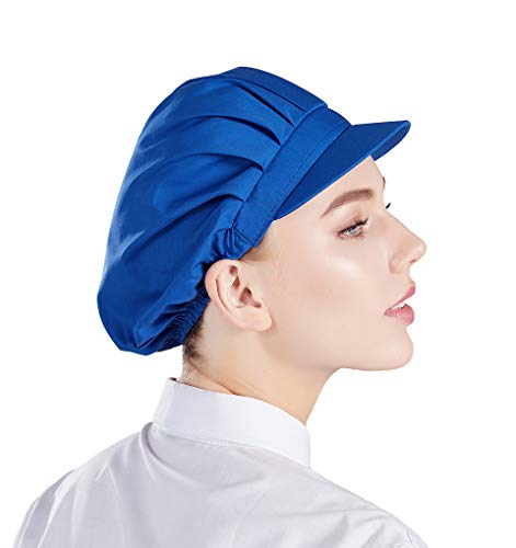 Nanxson 3pcs Unisex Color sólido Taller Industrial Sombreros de Cocina de Trabajo Protectores CF9035 (Azul * 3 Piezas, Grande)