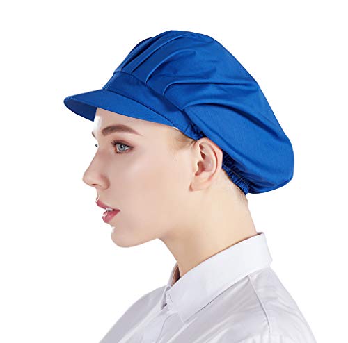 Nanxson 3pcs Unisex Color sólido Taller Industrial Sombreros de Cocina de Trabajo Protectores CF9035 (Azul * 3 Piezas, Grande)