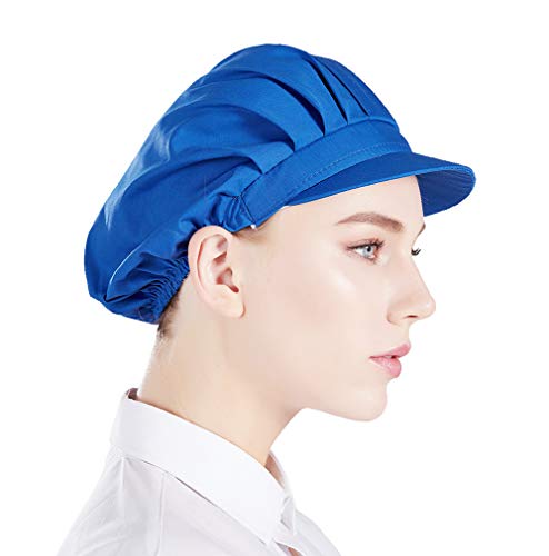 Nanxson 3pcs Unisex Color sólido Taller Industrial Sombreros de Cocina de Trabajo Protectores CF9035 (Azul * 3 Piezas, Grande)