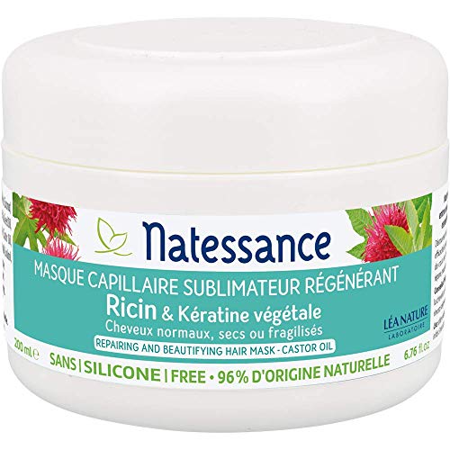 Natessance Capillaire Masque À L'huile de Ricin et Kératine Végétale 200 ml