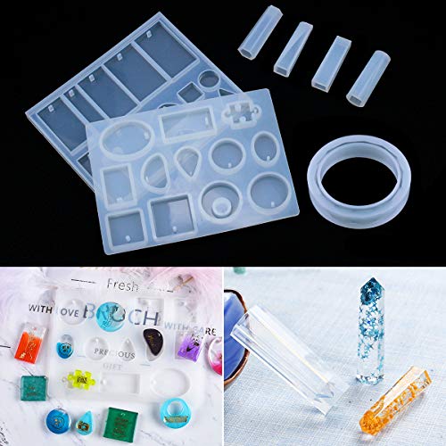 NATUCE 272PCS Alfabeto Números Molde Silicona Resina para Hacer Joyerias, Pulsera Molde, Moldes de Resina para Collar Pendiente Fabricación de Colgante Diamante Pulsera Creativo Bricolaje